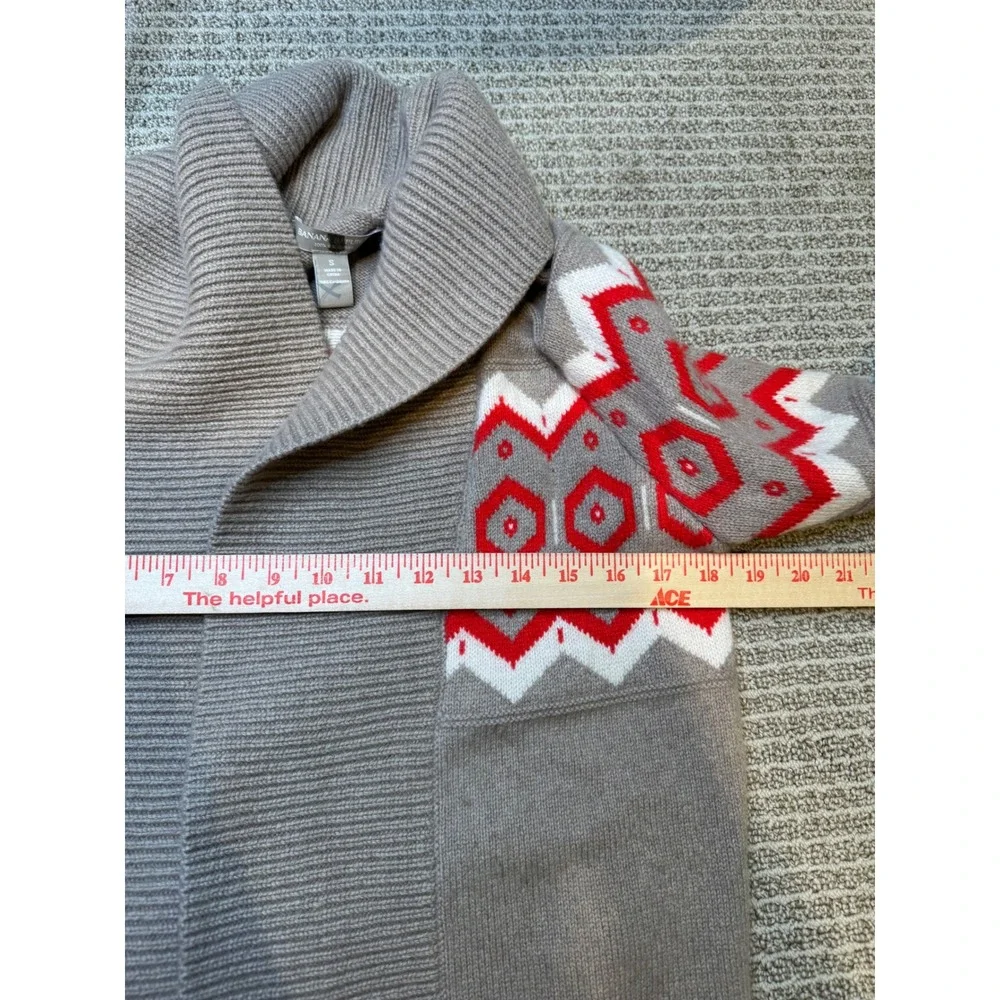 Banana Republic Womens Small‎ 100% Cashmere Fair Isle Shawl Cardigan Sweater